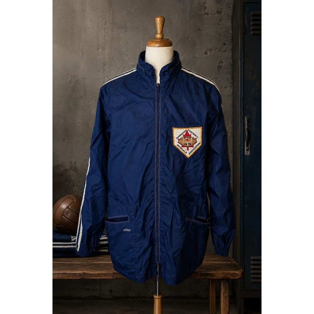 Vintage Adidas Made in Korea Football Officials‎ Windbreaker XL Retro 1980s